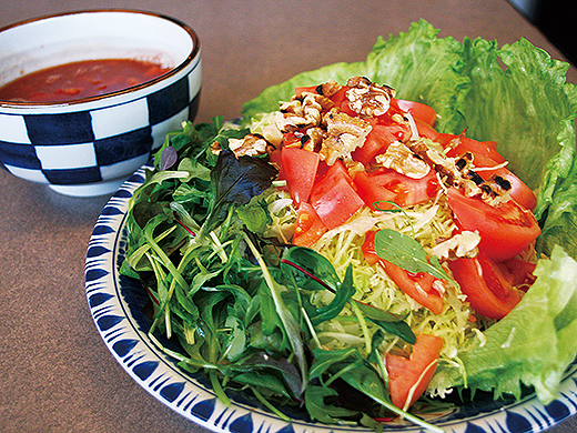 野菜たっぷりボリューム満点！　トマトソースで食べるサラダ